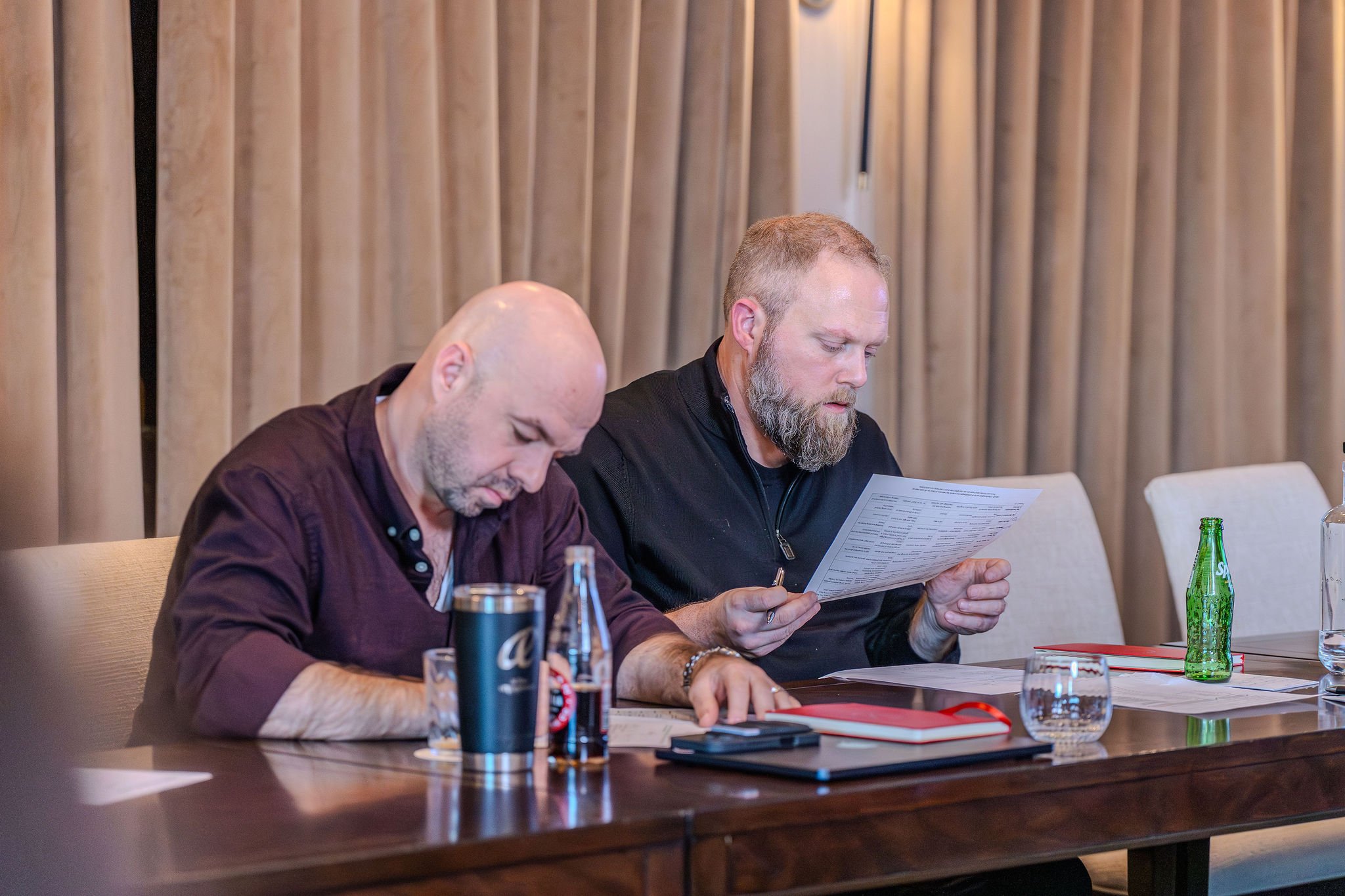 Active Engagement team reviewing documents